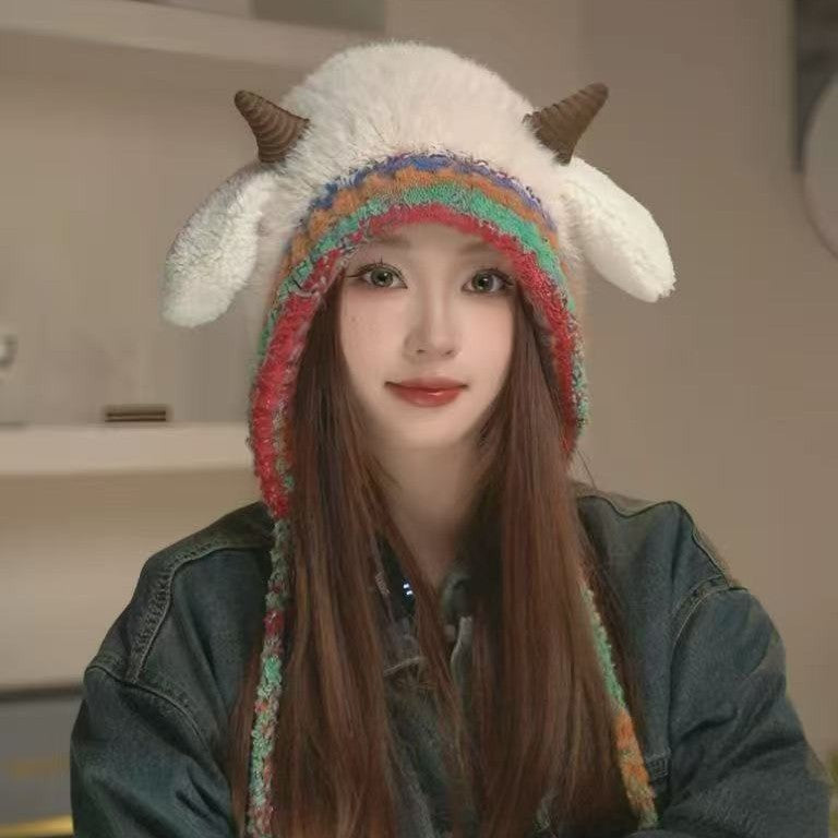 Fleece-Lined Beanie with Ear Flaps