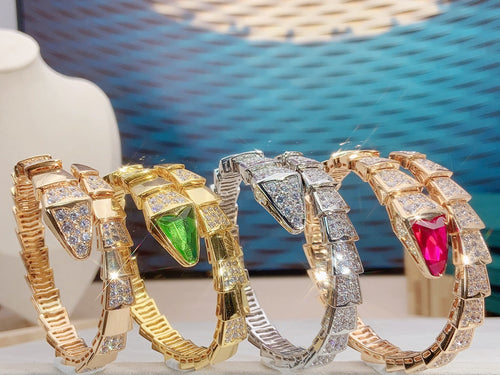 BVLG Serpenti Viper Diamond Bangle