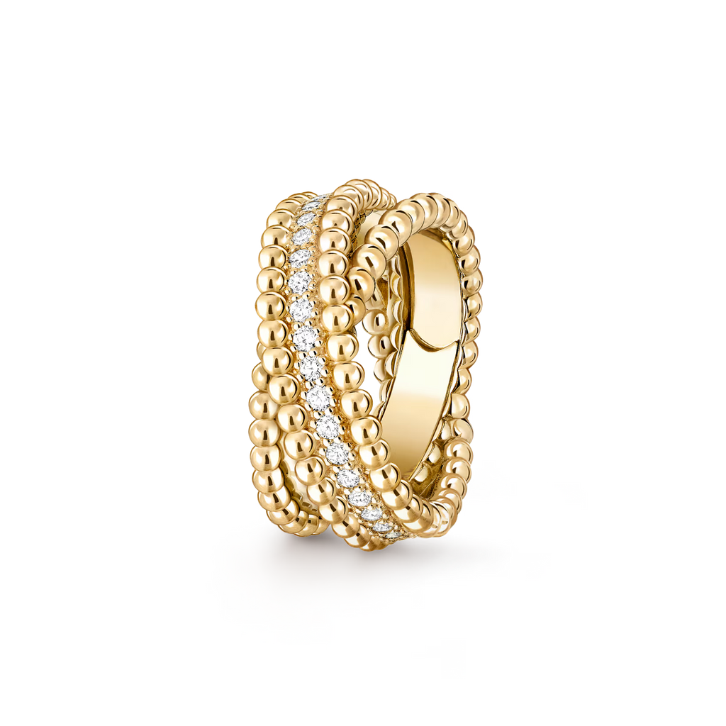 VCA Perl茅e diamonds duo ring