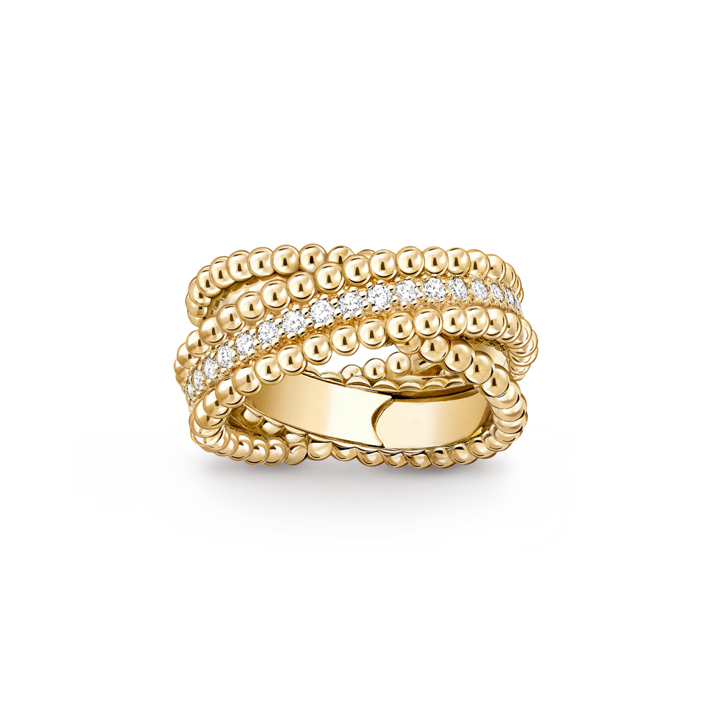 VCA Perl茅e diamonds duo ring