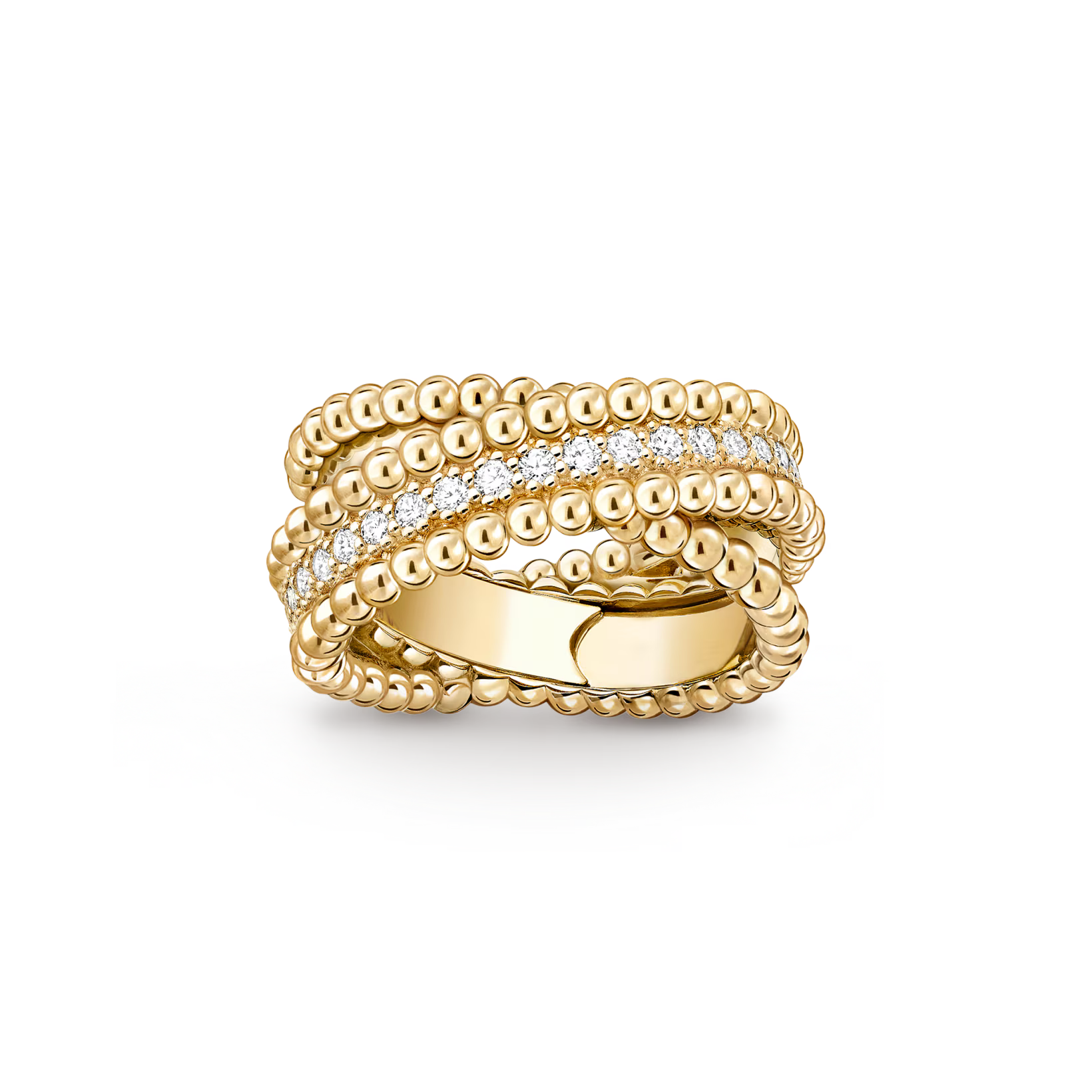 VCA Perl茅e diamonds duo ring