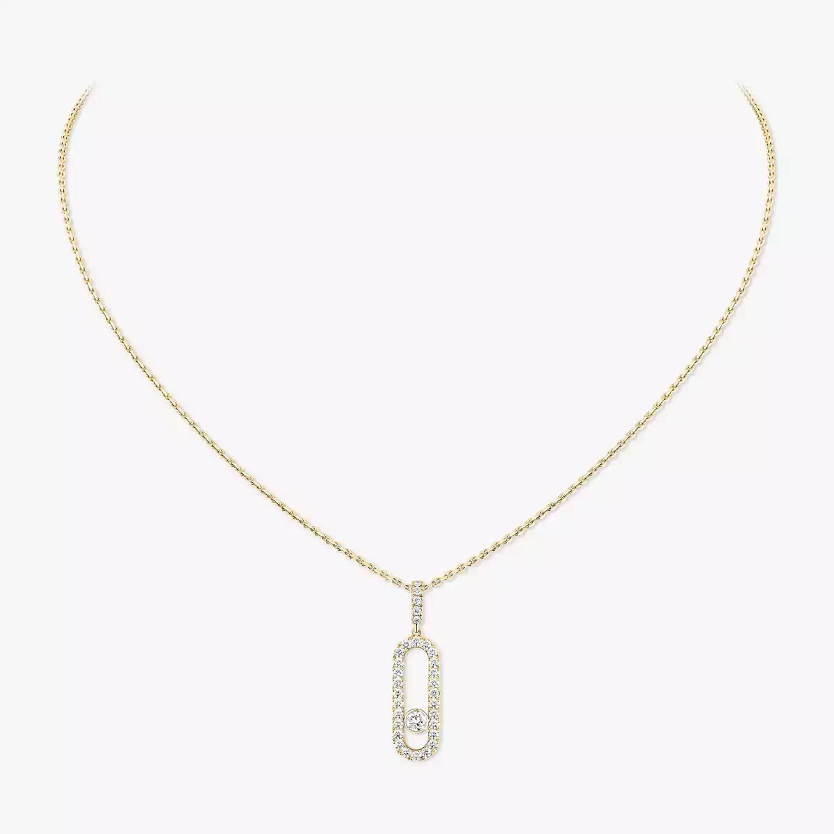 Messika Move Uno Pavé LM Diamond Necklace
